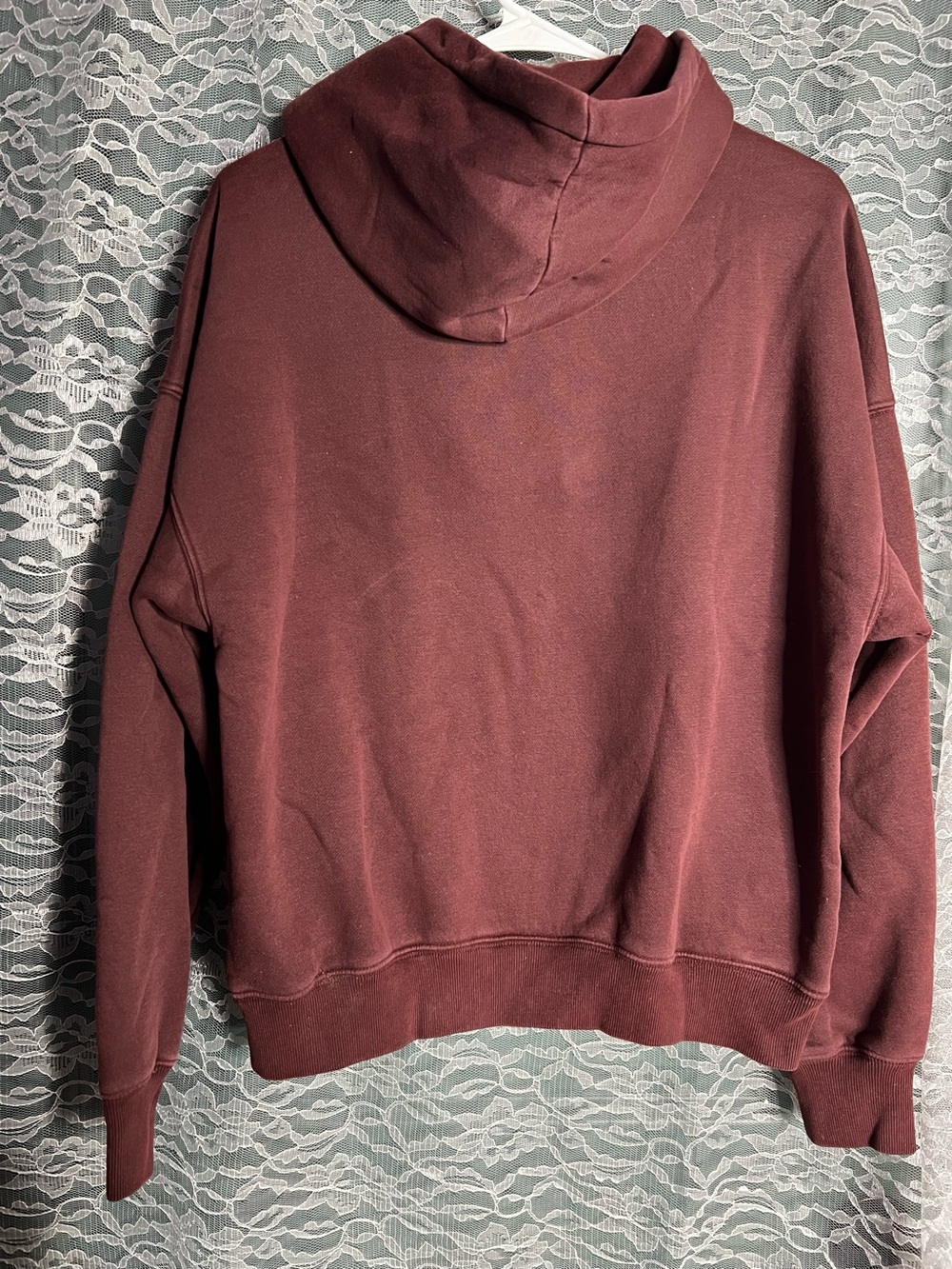 Abercrombie and Fitch Burgundy Hoodie Sweater Womens Medium - Picture 4 of 5